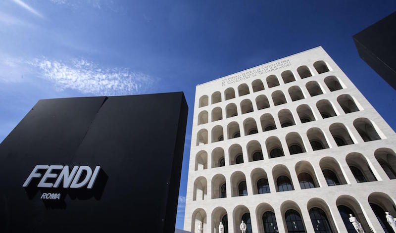 La nuova sede di Fendi a Palazzo della Civiltà, "Il Colosseo quadrato", nel quartiere Eur di Roma 22 ottobre 2015 (ANSA/ANGELO CARCONI)